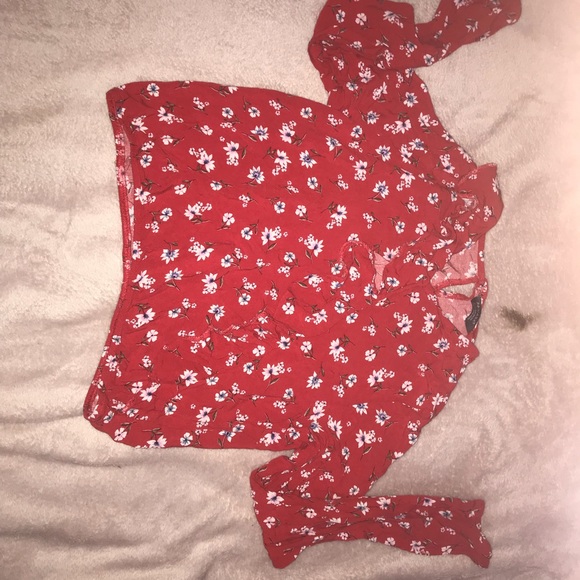 Flower Red Top - Primark - Picture 1 of 2